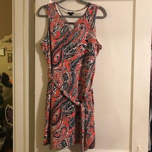 Ann Taylor crepe knit fully lined paisley 12p
